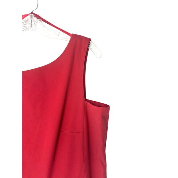Talbots Plus Dressy Cocktail Hour Stretch Red V-Neck Fit and Flare Dress Size 16 - Picture 6 of 12